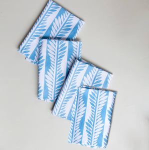 Blue Modern Vines Organic Napkins, 4-pack - Supra Endura