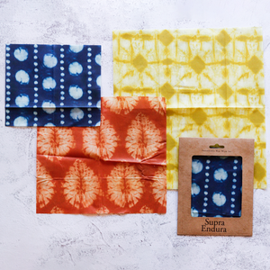 Tie Dye Beeswax Wraps + 3 pack Swedish Dishcloth Bundle - Supra Endura