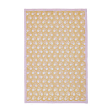 Load image into Gallery viewer, Yellow towel with white pattern on a white background