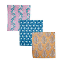 Load image into Gallery viewer, Three patterned fabric swatches on a white background