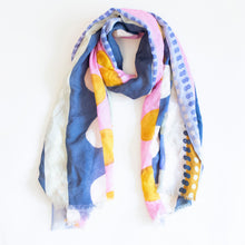 Load image into Gallery viewer, colorful scarf, colorful scarves, colorful head scarf, long scarf, modal scarf 