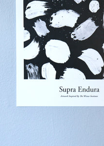 Paint Splatter Black & White printed Wall Art, 11" x 17" - Supra Endura