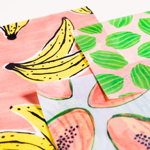 Load image into Gallery viewer, beeswax wraps, fruit print beeswax wraps, eco-friednly beeswax wraps, sustainable beeswax wraps