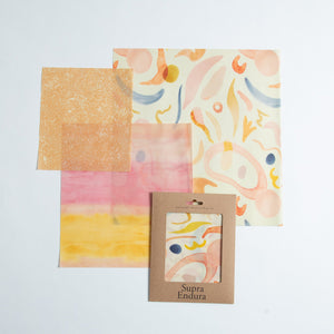 beeswax wrap and swedish dishcloth combo, beeswax wrap, Swedish dishcloth,