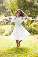 Load image into Gallery viewer, long modal scarf, colorful modal scarf, how to wear scarf, long neck scarf