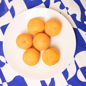 Organic cotton tea towel, fairtrade tea towel, matisse blue tea towel, screen printed tea towel, sustainable tea towel
