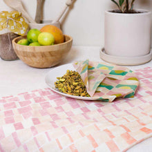 Load image into Gallery viewer, tea towel, organic cotton, fair trade home decor, tea towel linen, organic tea towel 