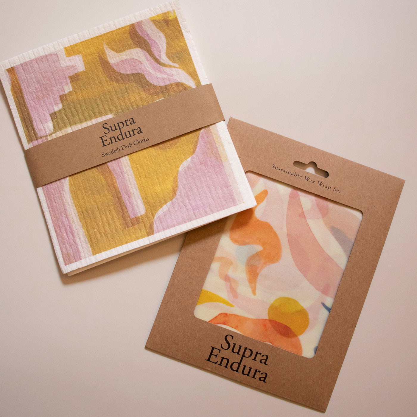 beeswax wrap and swedish dishcloth combo, beeswax wrap, Swedish dishcloth,