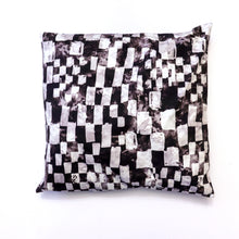 Load image into Gallery viewer, black and white couch pillowblack and white couch pillow, printed pillow, cotton printed pillow, 18&quot; x 18&quot; pillow
