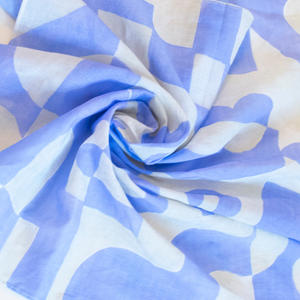 100% Cotton Handkerchief in Abstract Light Blue - Supra Endura