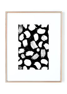 Paint Splatter Black & White printed Wall Art, 11" x 17" - Supra Endura