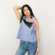 Load image into Gallery viewer, Pink and green watercolor ombre scarf 100% modal by Supra Endura