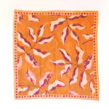 Load image into Gallery viewer, vintage inspired palm print handkerchief, 100% cotton handkerchief, lightweight cotton handkerchief, hanky, neck scarf